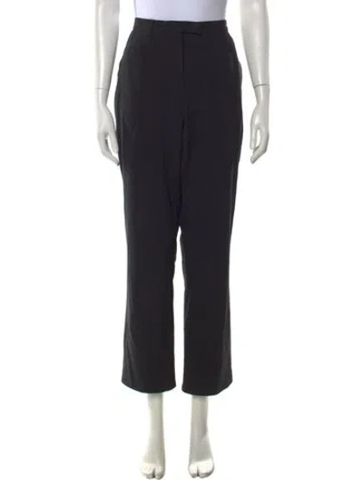 Pre-owned Jil Sander Wool Wide Leg Pants In Black