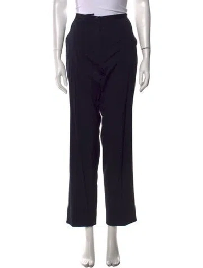 Pre-owned Jil Sander Wool Wide Leg Pants In Black