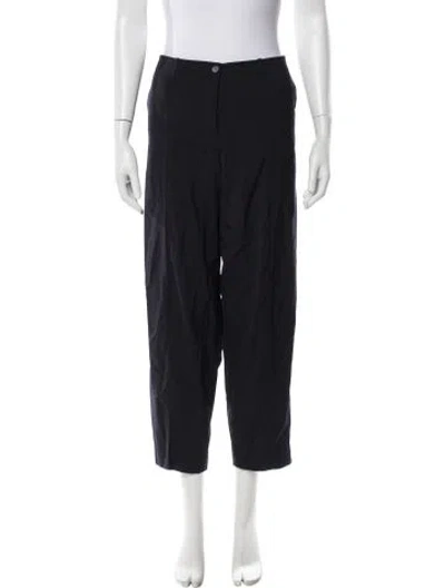 Pre-owned Jil Sander Wool Wide Leg Pants In Black