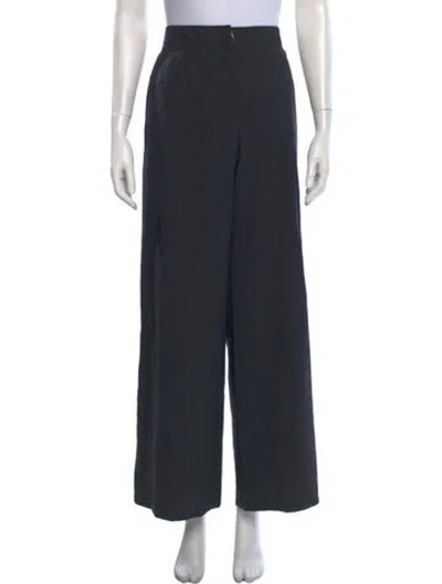 Pre-owned Jil Sander Wool Wide Leg Pants In Black