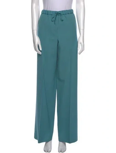 Pre-owned Jil Sander Wool Wide Leg Pants In Multi