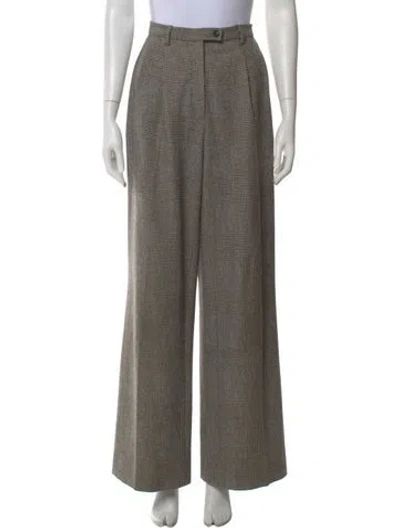 Pre-owned Jil Sander Wool Wide Leg Pants In Multi
