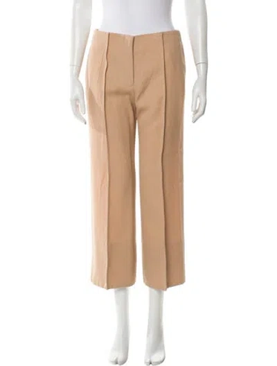 Pre-owned Jil Sander Wool Wide Leg Pants In Neutral
