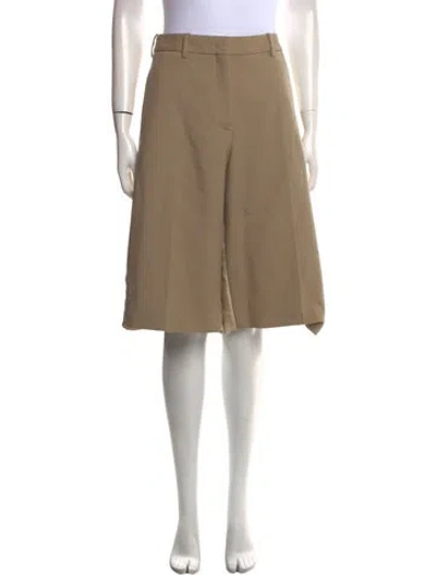 Pre-owned Jil Sander Wool Wide Leg Pants In Neutral