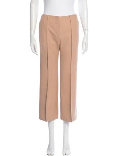 Pre-owned Jil Sander Wool Wide Leg Pants In Neutral