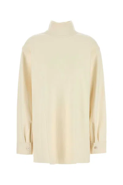 Jil Sander Wool-blend Blouse In Yellow