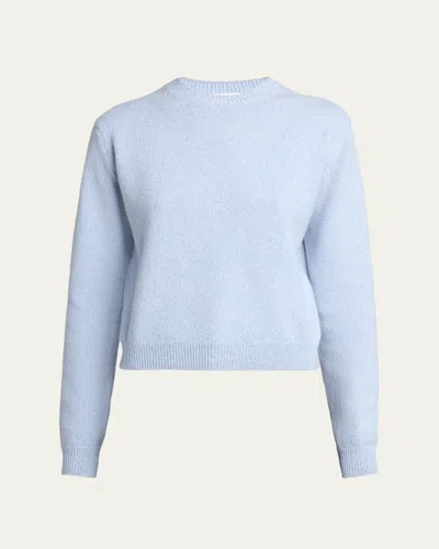 Jil Sander Wool-cashmere Crewneck Sweater In Blue