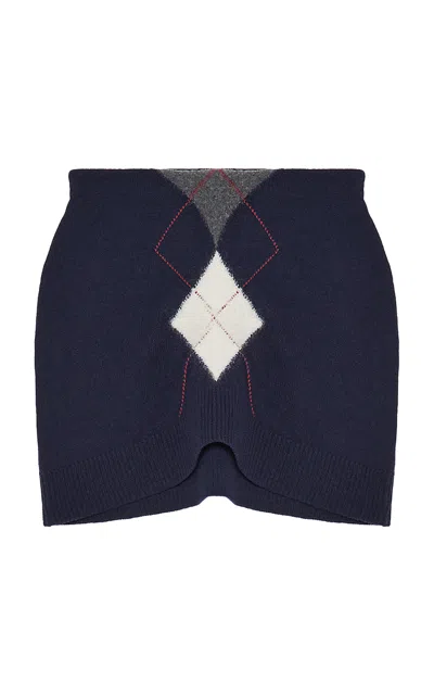 Jil Sander Wool-cashmere Mini Skirt In Multi
