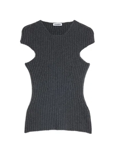 Jil Sander Wool-knit Top In Green