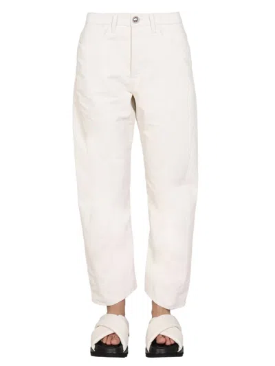 Jil Sander Workwear Trousers In White