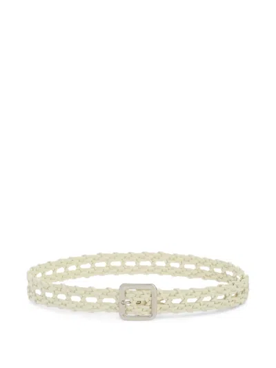 Jil Sander Woven-detail Belt In White