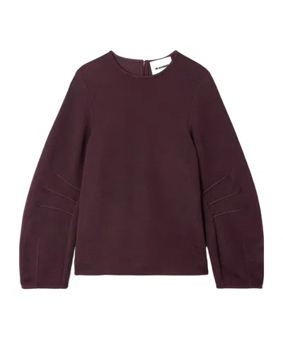 Jil Sander Woven Shirt In Brown