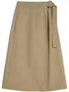 Jil Sander A-line Midi Skirt With High Waist In Neutrals