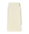 Jil Sander Waist Belt Knee-length Skirt With Side Buckle In White