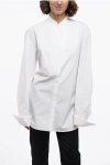 Jil Sander Wrap Designed Popeline Cotton Shirt