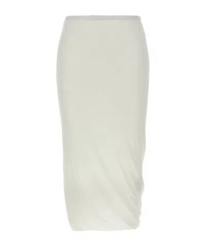 Jil Sander Wrap Skirt In White