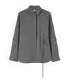 Jil Sander Wrap Wool Shirt In Black
