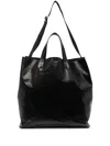 Jil Sander Wrinkled-effect Tote Bag In Black