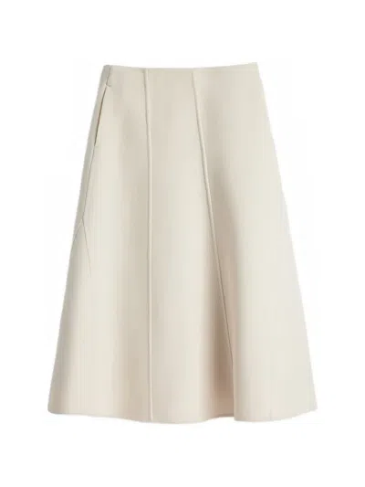 Jil Sander X Moncler Panelled A-line Skirt In White