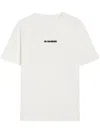 Jil Sander White T-shirt With Short Sleeves And Contrasting Logo Print In Cotton Man In White