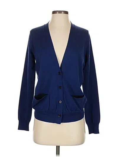 Pre-owned Jil Sander X Uniqlo Wool Cardigan Sweater In Blue