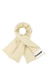 Jil Sander Cream Cotton Scarf In Yellow