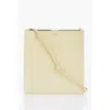 Jil Sander Leather Slim Tangle Shoulder Bag With Woven Shoulder Strap