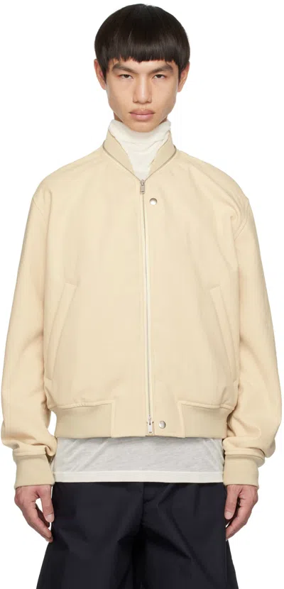 JIL SANDER YELLOW EXTENDED ZIP BOMBER JACKET