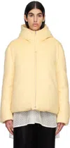Jil Sander Oversized Cashmere Hooded Jacket In 740 Butter