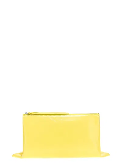 Jil Sander Yellow Impero Media Clutch