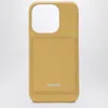 Jil Sander Yellow Iphone 15 Pro Max Cover With Logo In Yellow