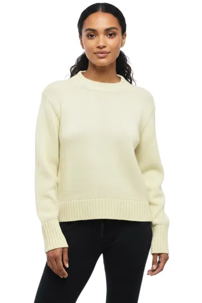 Jil Sander Yellow Knitted Crew Neck Sweater
