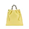 Jil Sander Metallic Top-handle Leather Tote Bag In Yellow