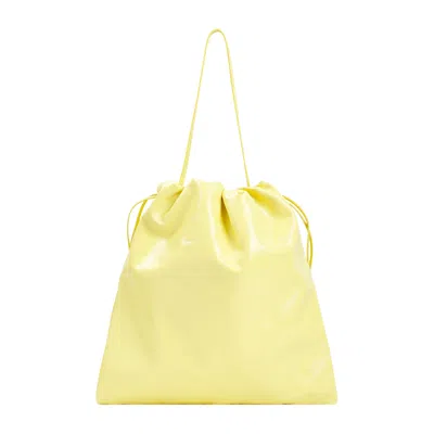 Jil Sander Yellow Leather Bucket Bag