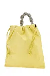 Jil Sander Metallic Top-handle Leather Tote Bag In Pastelyellow