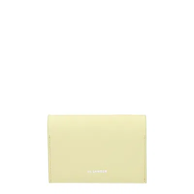Jil Sander Yellow Leather Cardholder