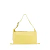 Jil Sander Medium Folded Leather Shoulder Bag In Yellow