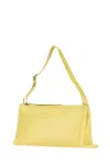 Jil Sander Medium Folded Leather Shoulder Bag In Pastelyellow