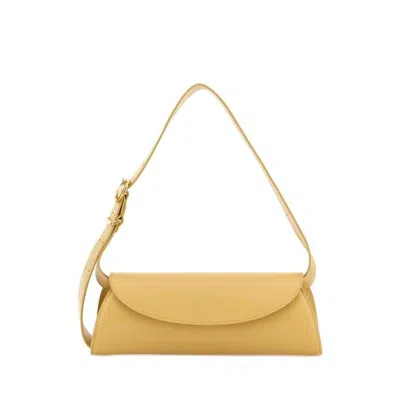 Jil Sander Yellow Leather Small Cannolo Shoulder Bag Slimer Borse A Mano