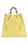 Jil Sander Metallic Top-handle Leather Tote Bag In Yellow