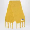 Jil Sander Yellow Mohair Blend Scarf Women In Orange