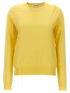 Jil Sander Women Round-neck Sweater In Yellow