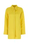 Jil Sander Yellow Satin Oversize Shirt