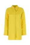 Shop Jil Sander Yellow Satin Shirt