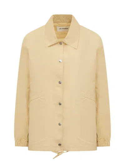 Jil Sander Yellow Solid Shirt Collar Jacket