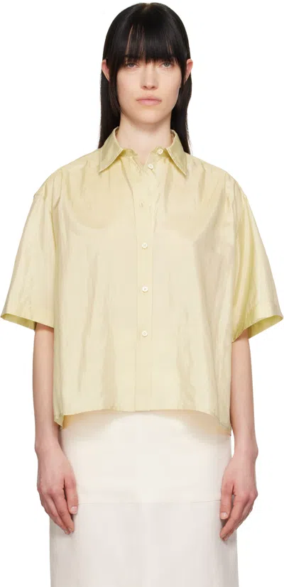 Jil Sander Yellow Spread Collar Shirt In 265 Almond