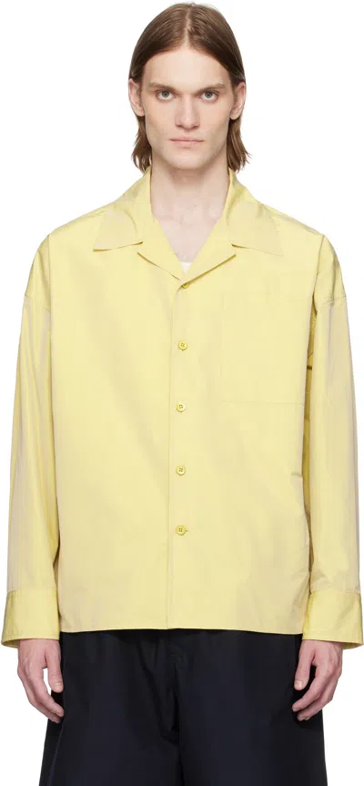 Jil Sander Yellow Taffeta Shirt In 742 Lemon