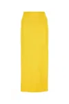 Jil Sander Yellow Straight Midi Skirt