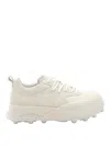 JIL SANDER CREAM SUEDE ORB SNEAKERS