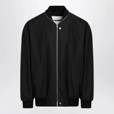 Jil Sander Zip Bomber Jacket In In Black